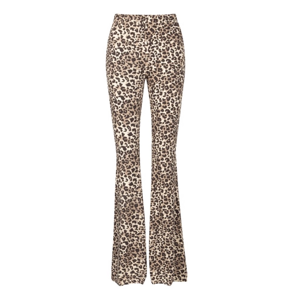 Leopard Cheetah print Velvet Bell Bottoms